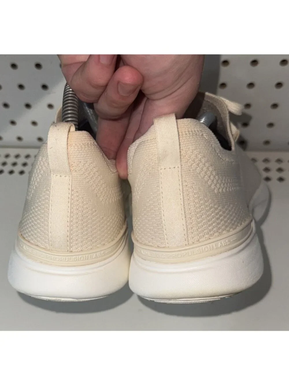 APL Women's Cream Knit Athletic Sneakers